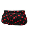 Miu Miu Pleated Nylon Heart Print Clutch Secondhand