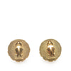 Chanel Gold Plated Resin CC Button Clip on Earrings Secondhand