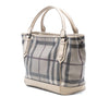 Burberry Smoked Check Coated Canvas Handbag Secondhand