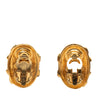 Chanel CC Gold Plated Oval Clip on Earrings Secondhand