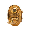 Chanel CC Gold Plated Oval Clip on Earrings Secondhand