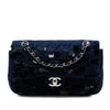 Chanel Medium Classic Satin Paillette Embellished Double Flap Secondhand
