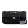 Chanel CC Choco Bar Suede Stitched Chain Flap Secondhand
