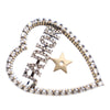Dior Gold Plated Crystal JAdior Heart Brooch Secondhand
