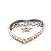 Dior Gold Plated Crystal JAdior Heart Brooch Secondhand