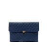 Chanel Large Quilted Caviar Golden Class O Case Clutch Secondhand