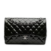 Chanel Jumbo Classic Striped Patent Double Flap Secondhand