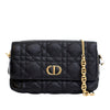 Dior Supple Calfskin Cannage Caro Pouch with Chain Secondhand
