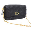 Dior Supple Calfskin Cannage Caro Pouch with Chain Secondhand