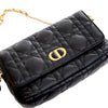 Dior Supple Calfskin Cannage Caro Pouch with Chain Secondhand