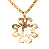 Chanel CC Gold Plated Flower Pendant Necklace Secondhand
