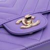Chanel Mini Square Classic Chevron Lambskin Single Flap Secondhand