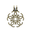 Chanel Brass CC Crystal Single Clip On Earring Secondhand