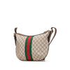 Gucci Small GG Supreme Web Ophidia Half Moon Crossbody Secondhand