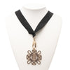 Chanel Gold Plated Rhinestones Embellished Snowflake Pendant Necklace Secondhand