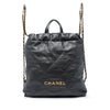Chanel Large Quilted Shiny Calfskin 22 Backpack Secondhand
