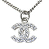 Chanel CC Brass and Strass Pendant Necklace Secondhand