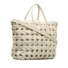 Bottega Veneta Canvas Window Woven Satchel Secondhand