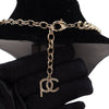Chanel Pharrell Gold Plated Strass Chain Letters Pendant Necklace Secondhand
