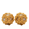 Chanel CC Gold Plated Faux Pearl Clip On Earrings Secondhand