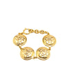Chanel Gold Plated CC Quilted Medallion Bracelet Secondhand