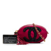 Chanel CC Embellished Suede Tassel Oval Crossbody Secondhand