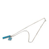 Louis Vuitton Palladium Plated Damier Colors Pendant Necklace Secondhand