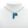 Louis Vuitton Palladium Plated Damier Colors Pendant Necklace Secondhand