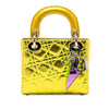 Dior Anselm Reyle Mini Metallic Lambskin Cannage Lady Dior Secondhand