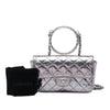 Chanel Mini Quilted Metallic Crumpled Calfskin Ring Top Handle Flap Secondhand