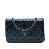 Chanel CC Quilted Patent Wallet On Chain Secondhand