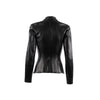 Secondhand Boned Bustier Leather Blazer - '90s