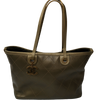 Chanel Tote Bag In Iridescent Khaki Leather Secondhand