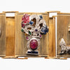 Secondhand Extraordinary French Gold Bracelet with Gem-Set Panels - '40s