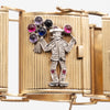 Secondhand Extraordinary French Gold Bracelet with Gem-Set Panels - '40s