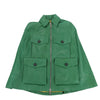 DSQUARED2 Green Leather Cape Jacket, Style S75AM0561, Size 38 Secondhand