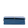 Secondhand Chanel Chevron Aged Metallic Calfskin Gabrielle Wallet On Chain