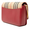 Burberry House Check Trimmed Leather Flap Crossbody Secondhand