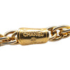 Chanel Gold Plated CC Rhinestone Pendant Necklace Secondhand