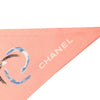 Secondhand Chanel CC Watercolor Floral Print Silk Slim Bandeau Scarf