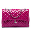 Chanel Large CC Quilted Patent Double Compartment Flap Secondhand