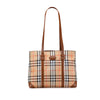 Secondhand Burberry Haymarket Check Canvas Tote