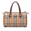 Burberry Haymarket Check Canvas Boston Bag Secondhand