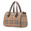 Burberry Haymarket Check Canvas Boston Bag Secondhand