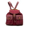 Gucci Large Suede Bamboo Drawstring Backpack Secondhand