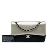 Chanel Medium Classic Bicolor Caviar and Iridescent Calfskin Double Flap Secondhand