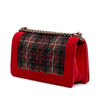 Chanel Old Medium Quilted Tweed and Velvet Boy Flap Secondhand