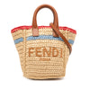 Fendi Mini Raffia Soft Sunshine Shopper Tote Secondhand