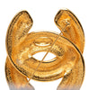 Chanel CC Gold Plated Quilted Brooch Secondhand