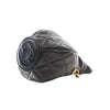 Chanel CC Shiny Lambskin Quilted Drawstring Clutch with Chain Secondhand